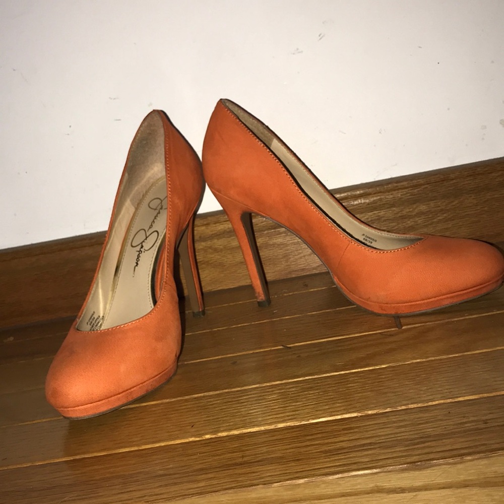 Orange Jessica Simpson High Heels